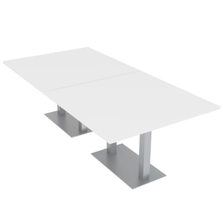 Skutchi Designs 45 in W, 96 in L, 29 in H, Engineered Wood Top, White HAR-REC-48x95-DOU-XD09